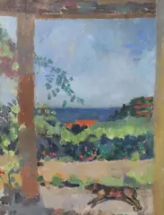 Untitled by Peter Spens, 1996, oil on board, sold Dec 2020