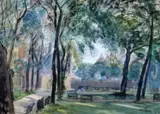 WatercolourCharterhouse Squaresigned and dated '3921 by Leon Underwood, watercolour, sold Dec 2020