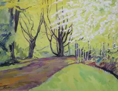Summer, Epping Forest' signed 17 x 22in by Jacob Epstein, gouache, sold Dec 2020