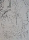 1933, Deux modeles vetus, Plate 42 from La Suite Vollard (B by Pablo Picasso, etching, offered Dec 2020