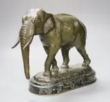 Elephant d’Asie by Alfred Barye, bronze, sold Dec 2020