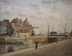 Honfleur by Edmond Ceria, oil on canvas, sold Dec 2020