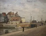 Honfleur by Edmond Ceria, oil on canvas, sold Dec 2020