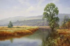 The Arun near Amberly by Christopher Osborne, oil on canvas, sold Dec 2020