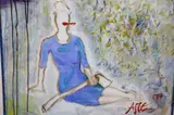 Voluptuous Pleasure of Power by Alan O'Cain, acrylic on board, sold Dec 2020