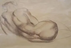 Brown chalk on buff paper by John Skeaping, sculpture, sold Dec 2020