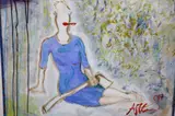 Voluptuous Pleasure of Power by Alan O'Cain, acrylic on board, sold Nov 2020