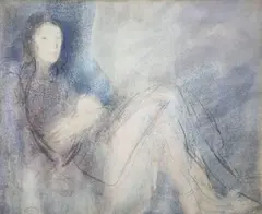 Study of a mother nursing a child, Studio stamp, 23 x 27.5cm by Ambrose McEvoy, pencil and watercolour, sold Nov 2020