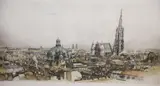 Coloured etching by Luigi Kasimir, etching, sold Nov 2020