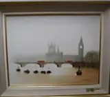 Westminster Bridge, 1972 by Anthony Robert Klitz, 1974, oil on canvas, sold Nov 2020