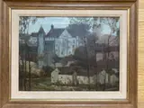 View of a chateau, inscribed verso, 22 x 29cm CONDITION: Good untouched condition, would benefit from a clean by Frederick Marriott, oil on canvas, sold Nov 2020