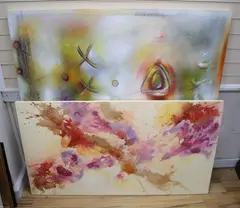 Untitled abstract by Tay Dall, 2002, oil on canvas, sold Nov 2020