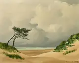 The Dunes at Arcachon by Pierre de Clausade, oil on canvas, sold May 2022