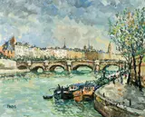 A view of the Pont Neuf by Robert L. P. Lavoine, oil on canvas, sold May 2022