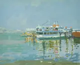 The Dead Sea by Ken Howard, gouache on paper, offered May 2022