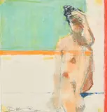 Seated Figure by Dexter Brown, pastel, offered May 2022