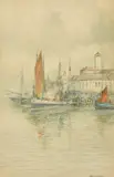 Old Shields by Victor Noble Rainbird, watercolour, offered May 2022