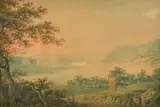Dumbarton on the Clyde - early 1800 by Hugh Grecian Williams, watercolour, sold May 2022