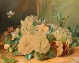 British, Still life of flowers by Valentine Bartholomew, watercolour, offered May 2022