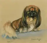 Munch-Munch by Marjorie Cox, 1969, pastel, sold May 2022
