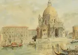 The Basilica di Santa Maria della Salute, Venice by Gerrit Evers, watercolour, sold May 2022