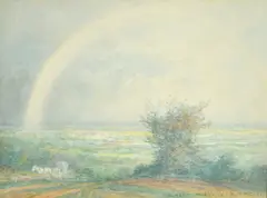 The Rainbow' and 'Summer Breezes by Albert Prentice Button, watercolor, sold May 2022