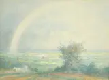 The Rainbow' and 'Summer Breezes by Albert Prentice Button, watercolor, sold May 2022