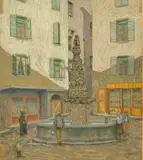 British, A collection of four pastels Continental views by Charles James Kelsey, watercolor, sold May 2022