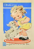 Darling, how glad we'll be to see you by Agnes Richardson, gouache, offered May 2022