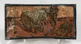 British, a female nude and a cat, painted stoneware by Eric James Mellon, 1995, sculpture, sold May 2022