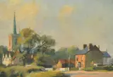 Summer Evening by Trevor Chamberlain, 1968, oil on canvas, sold Apr 2022