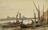 British, Westminster from Vauxhall, 1869 by John Moyer Heathcoate, watercolour, sold Apr 2022