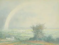 The Rainbow' and 'Summer Breezes by Albert Prentice Button, watercolor, offered Apr 2022