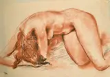 A collection of life drawings by Derrick Sayer, drawing, sold Apr 2022