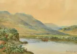 British, an angler on a mountain river by Albert Pollitt, 1884, watercolour, sold Mar 2022