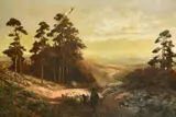 British, a shepherd and his flock on Leith Hill by Alexander Young, oil on canvas, offered Mar 2022