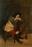 German, a character study of a cavalier with a pipe by Heinrich Breling, 1874, oil on panel, sold Mar 2022