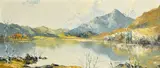 A view of Llyn Gwynant, Wales by Charles Wyatt Warren, oil on board, sold Mar 2022