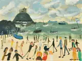 Study, St. Michaels Mount by Robert Furneaux, 2016, oil on board, sold Mar 2022