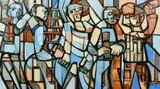 5/7 Dockers' oil on board by Roger Smith, 2001, oil on board, sold Mar 2022