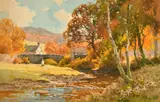 Goose Girl by Ernest William Haslehust, 1898, watercolour, sold Mar 2022