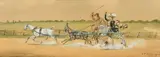 British, A pair of watercolours, scenes of ponies and trap with figures, both signed and one dated 1903, 7.25" x 21 by H.W. Standing, 1903, watercolor, sold Mar 2022