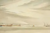 Thames at Grays by Roland William Pitchforth, watercolour, sold Mar 2022