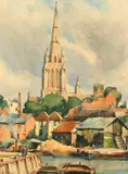 St. Marys Radcliffe, Bristol by William Hyams, watercolour, offered Mar 2022