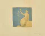 French, A classical figure holding a bird by Jean-Louis Hamon, watercolour and pencil, sold Mar 2022