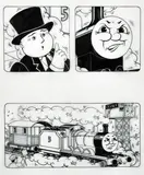 Thomas' No 39 'Ding-Dong Cranky by Tim Marwood, drawing, offered Mar 2022