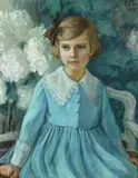 German, a portrait of a young girl by Frieda Menshausen-Labriola, 1918, pastel, sold Mar 2022