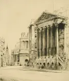 La Rochelle, France, inscribed and signed in pencil, engraving, along with three others by William Alison Martin, pencil, sold Mar 2022