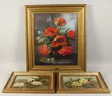 A still life of poppies by Ethelwyn Shiel, oil on canvas, sold Mar 2022