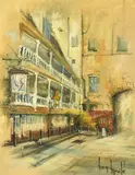 British, A view of the George Inn, Southwark by Ben Maille, oil on canvas, sold Feb 2022